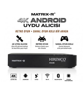Hiremco Matrix R Android 4K 64GB Android 12 Uydu Alıcısı