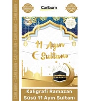 #Süs Zarif Gold Metalize Kağıt Dekoratif Duvar Süsü Mekan Kaligrafi Ramazan Süsü 11 Ayın Sultanı