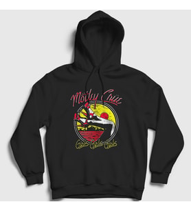 Presmono Unisex Siyah Girls V2 Mötley Crüe Kapüşonlu Sweatshirt 167210tt