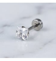 FerizZ 316L Çelik Zirkon Baget Taşlı Piercing PRC-188