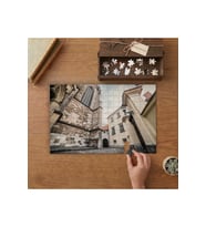 Perspektif Çekim Binalar- Eski Mimari Tasarımı 240 parça Ahşap Puzzle Ahşap Kutuda MP00217