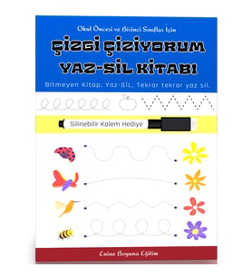 Çizgi Çiziyorum YAZ-SİL Kitabı (Okul Öncesi ve Birinci Sınıflar İçin)