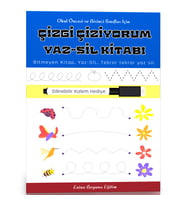 Çizgi Çiziyorum YAZ-SİL Kitabı (Okul Öncesi ve Birinci Sınıflar İçin)