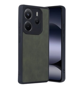 Note 14 4G Kılıf Aras Deri Kapak - Koyu Yeşil