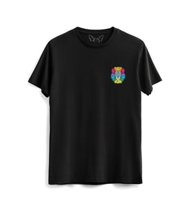 Lion Resimli Dijital Baskılı  Siyah Tshirt