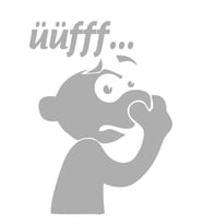 Komik Uff Koku Dekoratif Klozet Banyo Sticker Gri (Karışık)