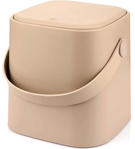 Saplı Iç Kovalı Tezgah Üst Mutfak Çöp Kovası 4 Lt (Latte)