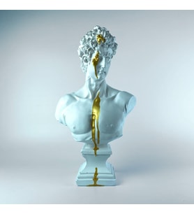 David 'Gold Rain' Dekoratif Heykel, Pop Art Roma Yunan Heykelleri