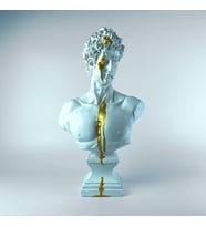 David 'Gold Rain' Dekoratif Heykel, Pop Art Roma Yunan Heykelleri