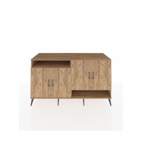 Kronos Konsol 6 Raflı 4 Kapaklı 176x59x99 Çam-Çam