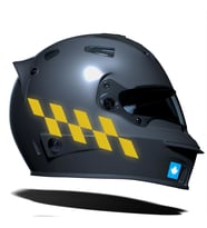 Reflektif Sarı Damalı Kask Motosiklet Sticker Takımı Çınar Extreme