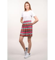 ALEXANDERGARDI BELİ LASTİKLİ SİMLİ PİLİLİ ETEK (B20-160607) (Pembe)