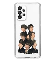 Samsung Galaxy A33 Uyumlu BTS Desenli Şeffaf Telefon Kılıfı