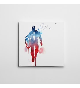 Captain America Kare Kanvas Tablo