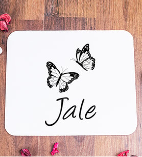 Kişiye Özel Kelebekler Uçuyor İsimli Mouse Pad