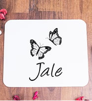 Kişiye Özel Kelebekler Uçuyor İsimli Mouse Pad