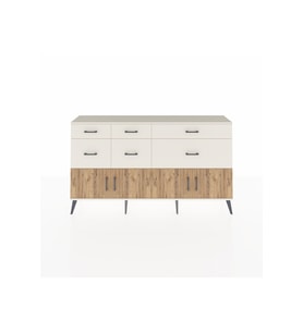 Arges Konsol Tek Raflı 6 Çekmeceli 4 Kapaklı 176x30x99 Aytaşı-Çam/Aytaşı