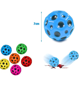 Yükseğe Zıplayan Top Moon Ball Ay Topu Karışık Tek Renkli 7 cm - 1 Adet