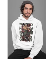 Wanted Roronoa Zoro Baskılı Unisex Oversize One Piece Anime Hoodie