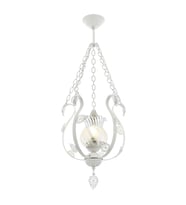 AVONNI AV-65119-T Beyaz Boyalı Klasik Avize E27 Metal Cam 30cm
