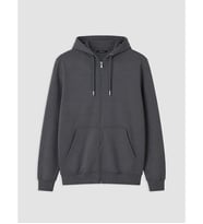 LCWAIKIKI Classic Gri Kapüşonlu Erkek Fermuarlı Sweatshirt
