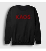 Presmono Unisex Siyah Logo Dizi Kaos Sweatshirt 498191tt