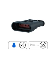 Superseal Dişi Soket 5 Pin Kablosuz