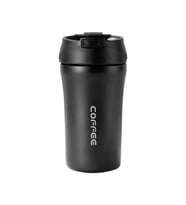 304 Paslanmaz Çelik Siyah 400 ml Kahve El Termos Mug