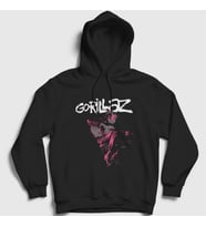 Presmono Unisex Siyah Hollow Gorillaz Kapüşonlu Sweatshirt 54680tt