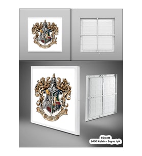 Harry Potter Logo  Avize, 60x60 kare modern çocuk odası avize, 60watt, led ışık, tavan lambası, YENİ