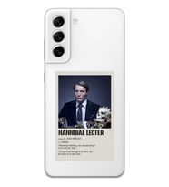 Samsung Galaxy S21 FE Uyumlu Hannibal Lecter Minimalist Poster Desenli Şeffaf Telefon Kılıfı
