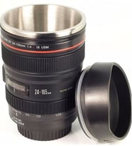 MOBGİFT Termos Bardak Objektif Görünümlü Paslanmaz Lens Bardak Lens Kupa