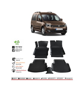 Volkswagen Caddy 2013 Model 4D Havuzlu Paspas
