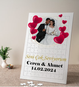 Seni Çok Seviyorum Fotoğraflı Puzzle