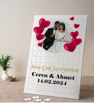 Seni Çok Seviyorum Fotoğraflı Puzzle