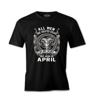 Best Born in April Siyah Erkek Tshirt