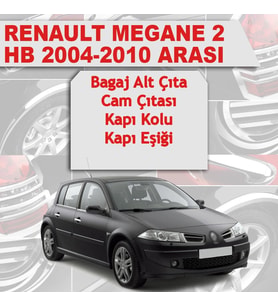 Renault Megane 2 HB Avantajlı Krom Set 4 Ürün 2004-2010 P. Çelik