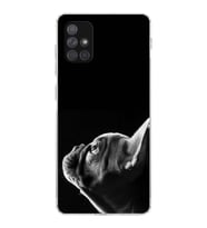 PrintiFy Samsung Galaxy A71 ile Uyumlu Köpek 1 Kamera Korumalı Şeffaf Kılıf