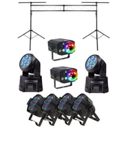 Quenlite Sahne Işık Sistemi Start Paket-3 (Stand Lazer Led Par Robot)