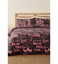 Love Çift Kişilik -Çarşafı Lastikli-Pamuk Nevresim Takımı-