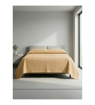 Sofline Premium %100 Pamuk Çift Kişilik Yazlık Pike, Yatak Örtüsü,terletmez Kumaş(PUDRA RENK) (240X200CM)