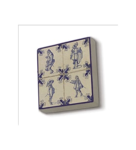 Hollanda Deseni Baskılı Taş Magnet 5X5