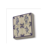 Hollanda Deseni Baskılı Taş Magnet 5X5