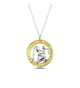 ?Gümüş Gold Kova Burcu Kolye
