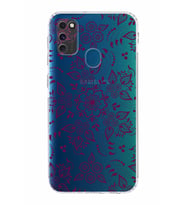 Samsung Galaxy M30s  Kamera Korumalı Kapak Nostalji Desen Tasarımlı  Şeffaf  Kılıf