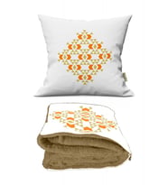 Etnik Motif Desenli Opsiyonel Battaniyeli Yastık Dekoratif Kırlent 38x38cm