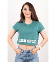 Kadın Kısa Kollu Crop Bluz