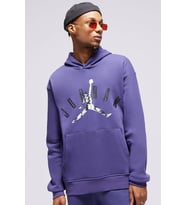 Nike Air Jordan Flight MVP Fleece Pullover Hoodie Kapüşonlu Pamuklu Erkek Sweatshirt Mor