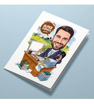Kişiye Özel Ceo Erkek Karikatürlü Tebrik Kartı