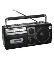 Retro Teyp Kaset çalar Usb+Sd+Fm Radyo Bluetooth Hoparlör Müzik Çalar (D.Siyah)